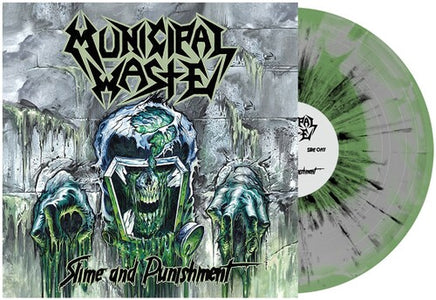 Municipal Waste Slime and Punishment - Gray & Mint Swirl W/ Black Splatter - Vinyl