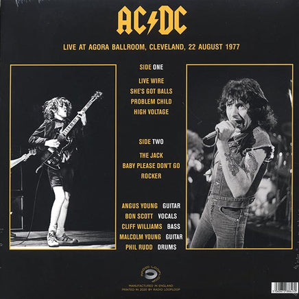 AC/DC Live At Agora Ballroom. Cleveland. August 22. 1977 [Import] - Vinyl