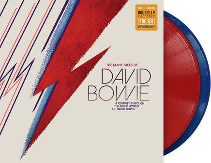David Bowie THE MANY FACES OF DAVID BOWIE 2LP LTD Gatefold Red/Blue Vinyl - Vinyl