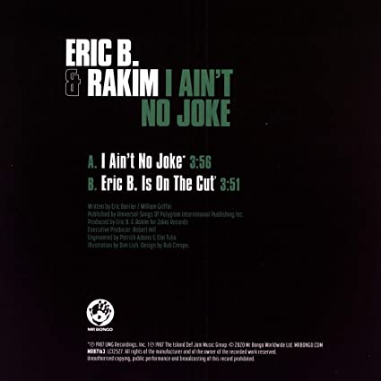 Eric B & Rakim I Ain't No Joke / Eric B. Is On The Cut (7" Single) - Vinyl