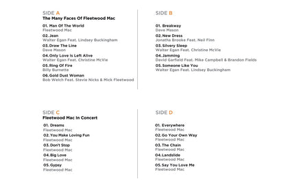 FLEETWOOD MAC THE MANY FACES OF FLEETWOOD MAC (2LP GATEFOLD CLEAR MARBLE VINYL) - Vinyl