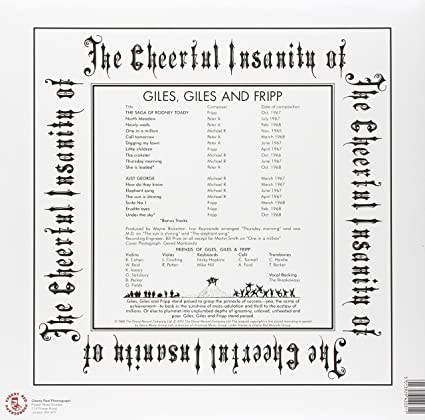 Giles, Giles and Fripp The Cheerful Insanity of Giles, Giles and Fripp [Import] - Vinyl