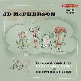 McPherson, JD Holly, Carol, Candy & Joy / Red Bows (For A Blue Girl) (SNOW GLOBE COLORED VINYL) - Vinyl