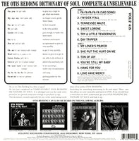 
              Otis Redding Complete & Unbelievable...The Otis Redding Dictionary Of Soul (2Lp's, 180 Gram Vinyl w/Bonus 7") - Vinyl
            