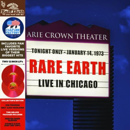 Rare Earth Live in Chicago (Red Translucent Vinyl) (Colored Vinyl, Red, Indie Exclusive) - Vinyl