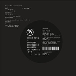 Aphex Twin Computer Controlled Acoustic Instruments PT 2 (Extended Play, Digital Download Card) - Vinyl