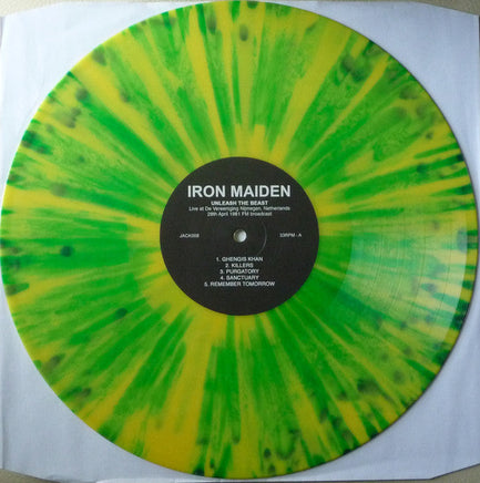 Iron Maiden Unleash The Beast: Live At De Vereeniging Nijmegen, Netherlands 1981 (Limited Edition, Green & Yellow Splatter Colored Vinyl) [Import] - Vinyl