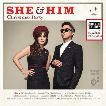 She & Him Christmas Party (Limited Edition, Snowflake White Colored Vinyl) [Import] - Vinyl