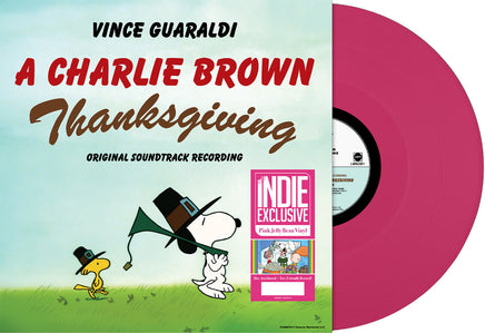 Vince Guaraldi A Charlie Brown Thanksgiving (Indie Exclusive, Limited Edition, Pink Jelly Bean Colored Vinyl) - Vinyl