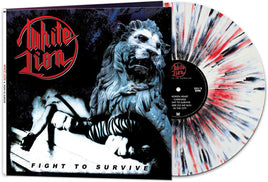 White Lion Fight To Survive - WHITE/ BLACK/ RED SPLATTER - Vinyl