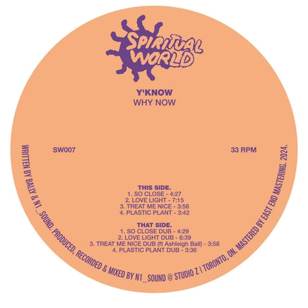 Y'Know Why Now [12"] - Vinyl
